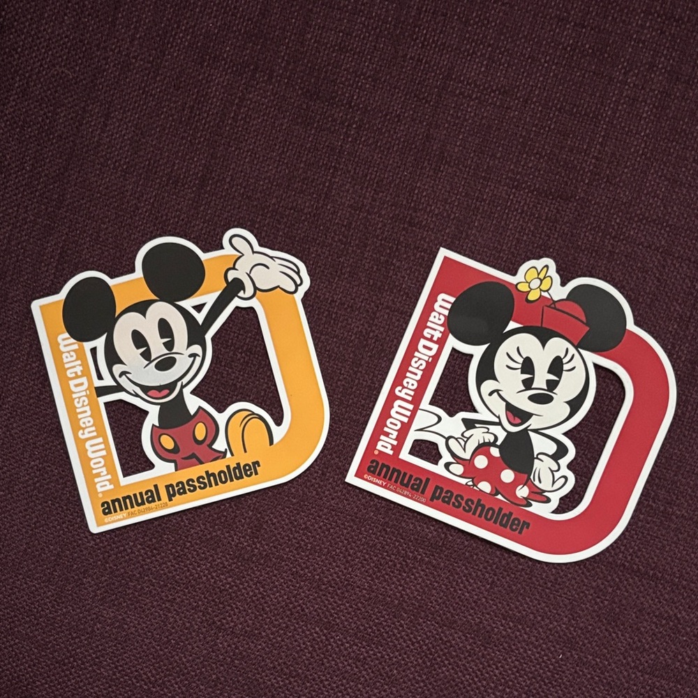 Disney World Annual Passholder Stickers